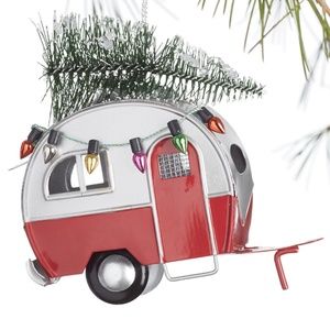 Christmas Camper Trailer Ornament Retro 1950's NWT